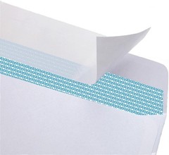 Aimoh 500 #10 Single Left Window Security Envelopes 4-1/8 x 9-1/2 Self-Seal