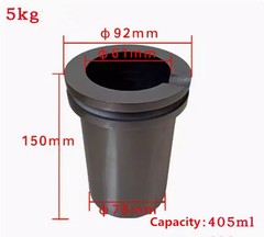0.5/2/5KG Graphite Crucible Gold Metal Smelting Jewelry Tool for Melting Furnace