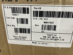 Warren Rupp 518-138-552 Sandpiper Manifold Polypropylene NEW! FREE SHIPPING!