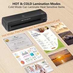 A4 Laminating Machine Hot Cold Laminator 2 Roller Fast Warm Up for Home Office