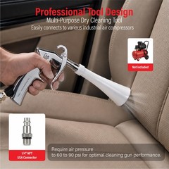 LAUCO Air Blow Gun for Car Detailing, Tornado Car Cleaning Gun, Air Compressor
