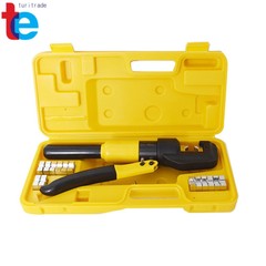 10T Hydraulic Wire Battery Cable Lug Terminal Crimper Crimping Tool W/ Case US