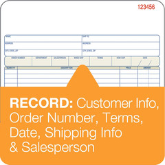Adams Order Book 2-Part Carbonless 50 Sets 8-3/8×10-11/16″ White Canary DC8100