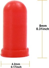 XPT01 100pcs Blue/Red/Yellow/Green Caps/Covers for 3mm Grain of Wheat Bulbs LEDs