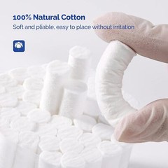 JMU Dental Cotton Rolls Mouth Nosebleed Plug Non-Sterile 1-1/2″ x 3/8″, 1″ x3/8″