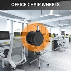 5Pcs Office Chair Casters 2.5-inch 600 lbs capacity silent casters replacement