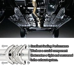 2 PCS 2.5 Inch 3 Bolt Exhaust Flange Connection Kit, Stainless Steel Exhaust Fla