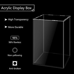 Clear Acrylic Display Case Collectibles Box Dustproof Diecast Action Figures US
