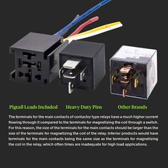 6pcs 5Pin Car Automotive SPDT Relay Switch Harness Socket Waterproof 40A 12V DC