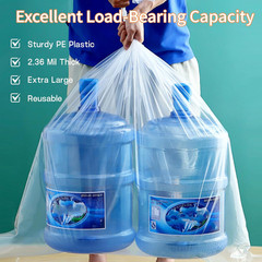 40″ x 60″ Extra Large Clear Plastic Storage Bags, 4 Pack Huge Waterproof Stor…