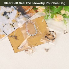 100pcs PVC Jewelry Bags 3 x 4.3 Inch for Jewelry Packaging Transparent