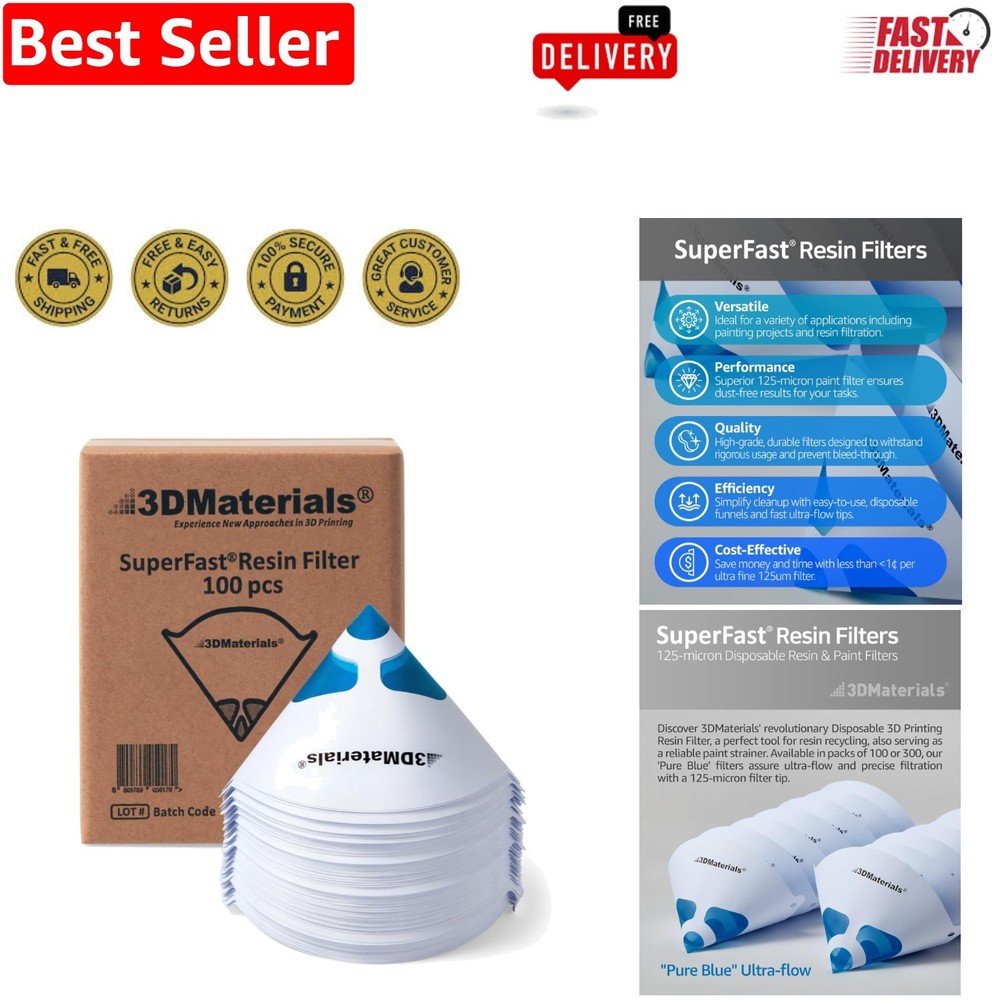 High-Quality 100 pcs Disposable Filters – Ideal for 3D Printer Resin & Paint