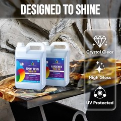 1 Gallon Table Top Epoxy Resin Kit – 1:1 Mix, Crystal Clear & High Gloss, UV …