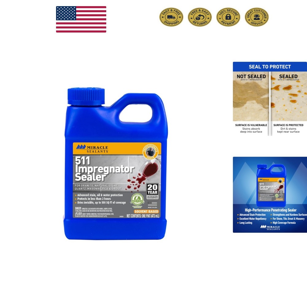 16oz 511 Impregnator Sealer – Protect Against Water & Stains on Tile and Grout