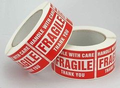 2000 2×3″inch Fragile Handle with Care Thank You Labels Stickers Warning Remind