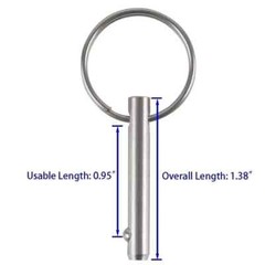Small Quick Release Pin 3/16″ Stainless Steel Bimini Top Marine Hardware 4 Pack