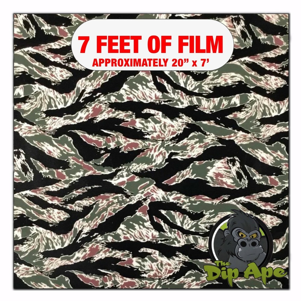 Hydrographic film Vietnam Tiger Stripe hydro dip dipping 7′ x 20″