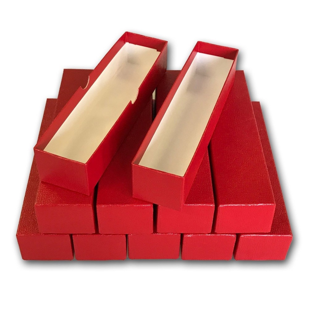 LOT of 10 Single Row 2×2 Storage Boxes for Coin Plastic & Paper Cardboard Flips