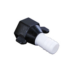 234-2946 Shurflo Hex Swivel Straight 1/2 FNPT x 3/4 Barb Polypropylene