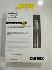 Kanex DuraBraid Lot of 3 Premium USB-C to USB-C Charging Cable 6.6′ Black NIB B