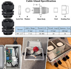 IP65 ABS Junction Box 5.9″ x 3.9″ x 2.8″ Waterproof Enclosure Clear Lid