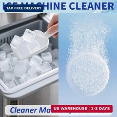 Ice Machine Cleaner Maker and Descaler – 24 Ice Maker Cleaner Tablets Compatible