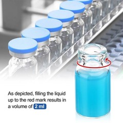 2mL Glass Vials Headspace GC Sample Vials w/ 13mm Caps 100/200/500/1000 Pack