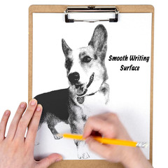 2 Pack Recycled Wood Clipboard A4 Letter Size Low Profile Clip 9″ x 12½”