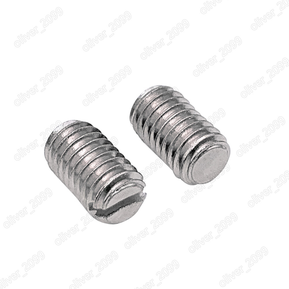 304 Stainless Steel Slotted Set Screws With Flat Point M1.2 M1.4 M1.6 M2 M2.5-M8