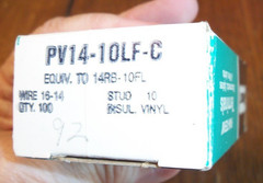 NOS PANDUIT PV14-10LF-C Vinyl Insulated Fork Terminals LOT of 92 BLUE – USA