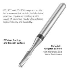 USA Dental Tungsten Carbide Burs FG 1.6mm Metal Cutting for High Speed Handpiece