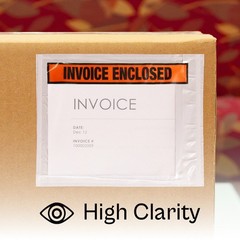4.5″ x 5.5″ Invoiced Enclosed Envelopes Panel Face Back Side Loading 1000 Pcs