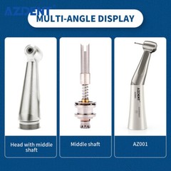 AZDENT Dental 1:1 Direct Drive Low Speed Handpiece Contra Angle Push Button FDA