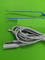 Laparoscopic Bipolar Bayonet 45 Deg Forceps 8” Tip 2mm Wide Cable Instrument CE