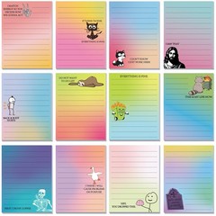 12 Pcs Funny Sticky Notes for Work 4×3 Inches Sarcastic Self Adhesive Notepad…