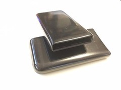 4 Push-On Flat Vinyl Caps Fits 1/4″ Flat Rod Stock 1.5″ Wide 3″ Deep, Handle