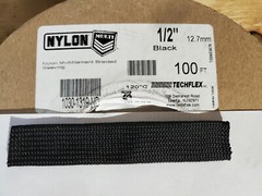 Techflex NMN0.50BK100 1/2″(12.7mm) Nylon Multifilament Braided Sleeving -1FT per