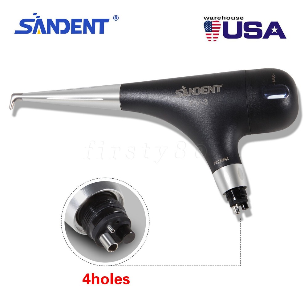 Dental Air Flow Teeth Polishing Polisher Handpiece Hygiene Prophy Jet 4 Holes BK