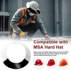 Hard Hat Sun Visors with MSA V-Gard Shade Full Brim Attachment, 697410 Standa…