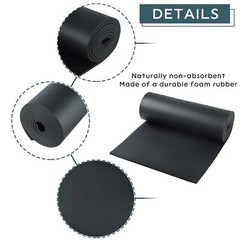 1/2″ Thick 17 X 60 Inch Neoprene Sponge Foam Rubber Sheet Roll Perfect Cosplay