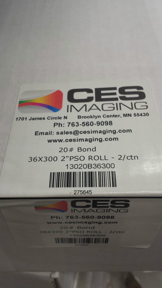 20 Rolls 36″x300′ 20lb Bond HP DesignJet Plotter Paper