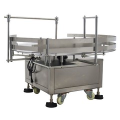 Auto Bottle Unscrambler 39.4” Round Table Bottle Collecting Machine Organizer