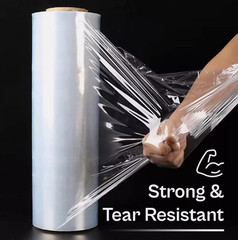 2 Rolls Machine Length Stretch Film Wrap 20″ x 5000FT 75 Gauge King Hand Wrap