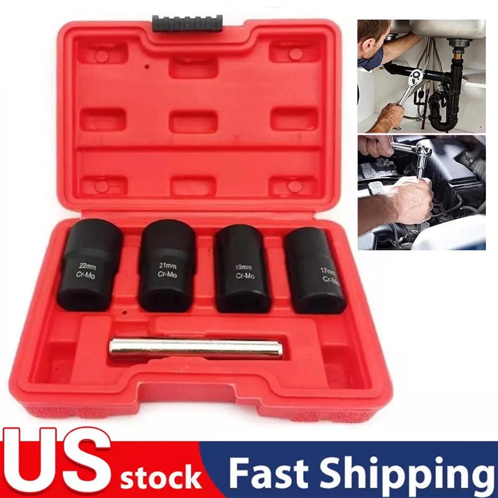 5pc Wheel Lock Removal Kit, Locking Lug Nut Removal Tool – 17MM,19MM, 21MM, 22MM