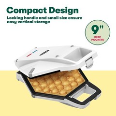 Bella Bubble Waffle Maker For Hong Kong Style Breakfast Dessert 9 Waffles Keto