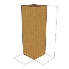 20 6x6x18 Kraft Brown Corrugated Shipping Boxes 32 ECT Single-Wall New