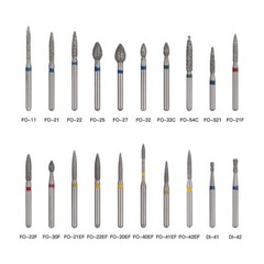 100pcs AZDENT Dental Diamond Burs For High Speed Handpiece Friction Grip 1.6mm