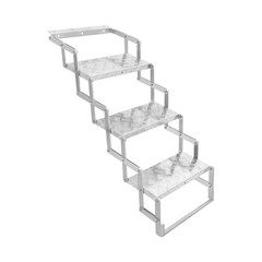 3 Steps Ladder Step Camper Aluminum Alloy Foldable Scissor Stairs Ladder 110kg