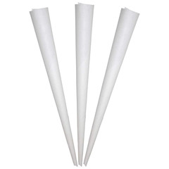White Paper Cotton Candy Cones for Fairs and Parties 100 Count