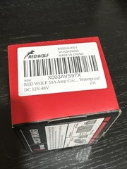RED WOLF 50A Amp Circuit Breaker fo Boat Trolling Motor Marine ATV Vehicles READ